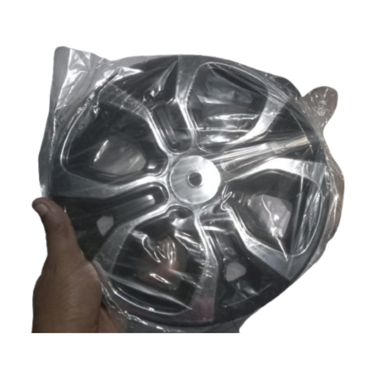 Acc. Wheel Cap Plastic Steel (Set-3) with Clump 400X8 3W Bajaj RE-4St N/M