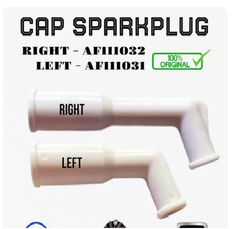 Spark Plug Cap 3W Bajaj RE-Compact BS6 (White-5K-RH-Long)